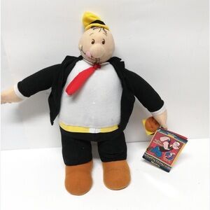 Vintage RARE Popeyes Wimpy 12" Plush Nwts 2000